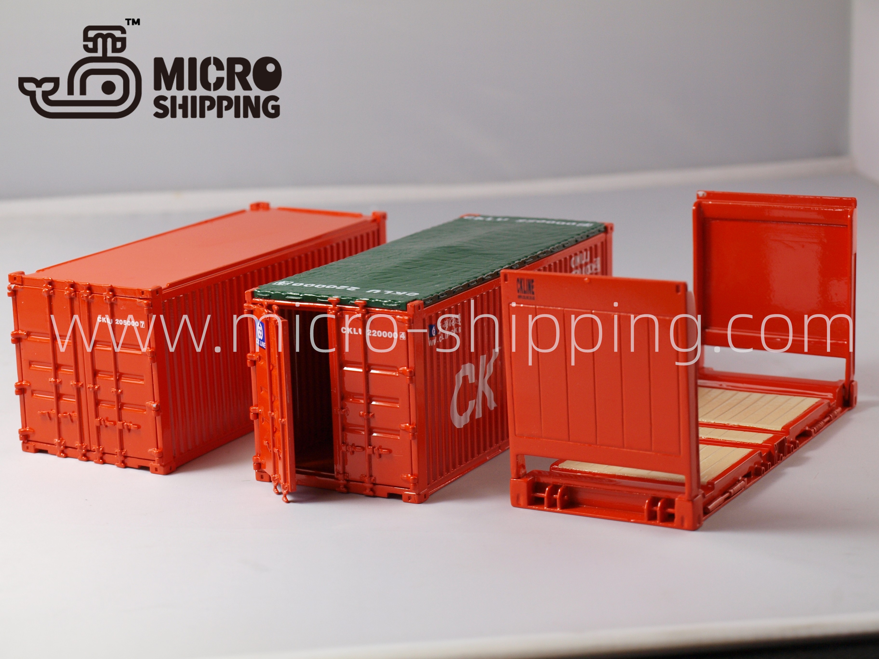 1-50 12cm 20'Flat Rack Container Model