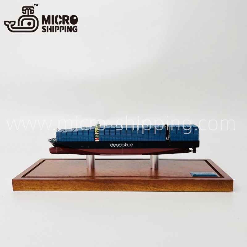 20cm Deepblue container ship mode highend shipping gift office desktop decorationmini container