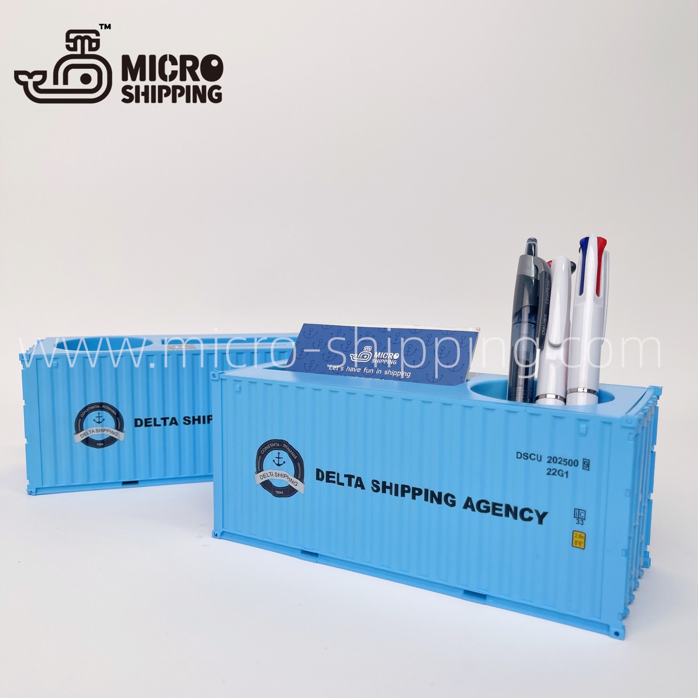 1:35 Delta Shipping Pen Container with Namecard Holder Custom Business Gifts