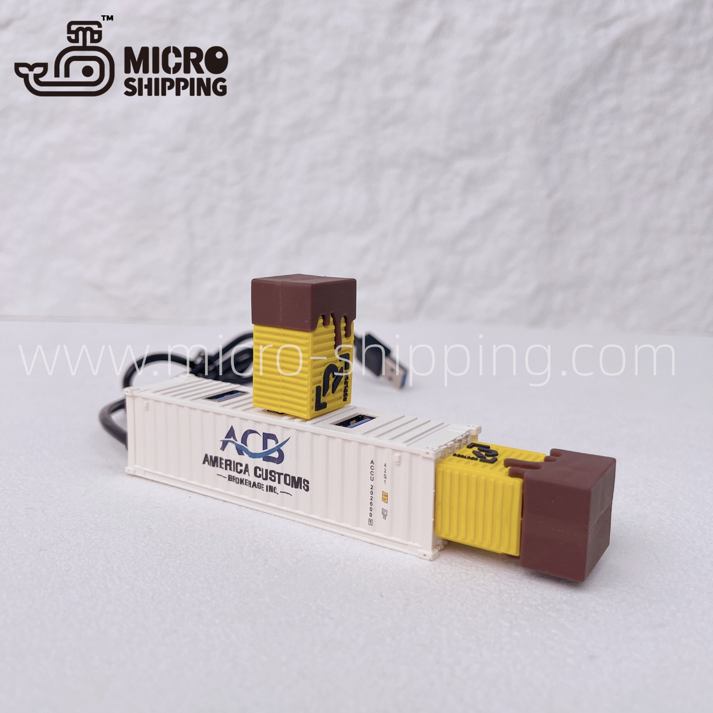 SUMEI EXPRESS USB HUB Splitter in Container Design. USB Extender 4 Port USB3.0 Hub. 
