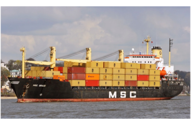 A MSC container ship engaged the pirates