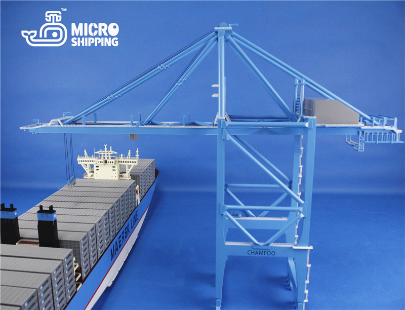 MAERSK 100cm Container Ship Model &Container Crane Model(图1)