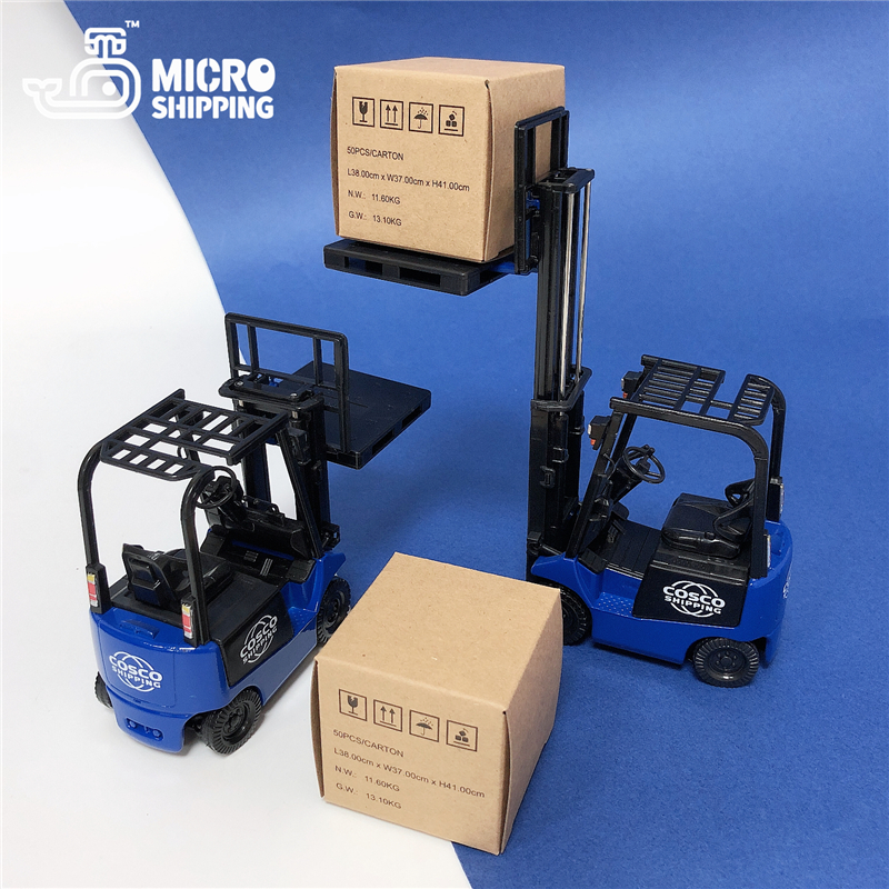 1:24 COSCO SHIPPING Diecast Alloy Forklift Model(图2)