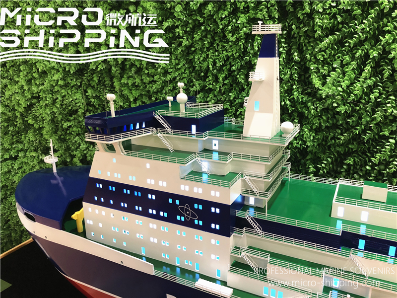 150CM Metal Cargo Ship Model Scale Ocean Nuclear Icebreaker Ship Model (图7)
