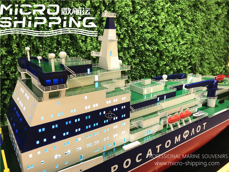 150CM Metal Cargo Ship Model Scale Ocean Nuclear Icebreaker Ship Model (图13)