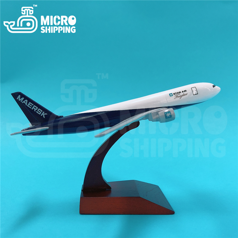 1:450 Scale Maersk Star Air Alloy Plane Model Boeing 767 Cargo Plane High Quality Wooden Stand(图5)