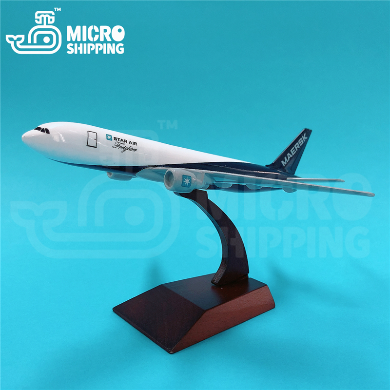 1:450 Scale Maersk Star Air Alloy Plane Model Boeing 767 Cargo Plane High Quality Wooden Stand(图4)