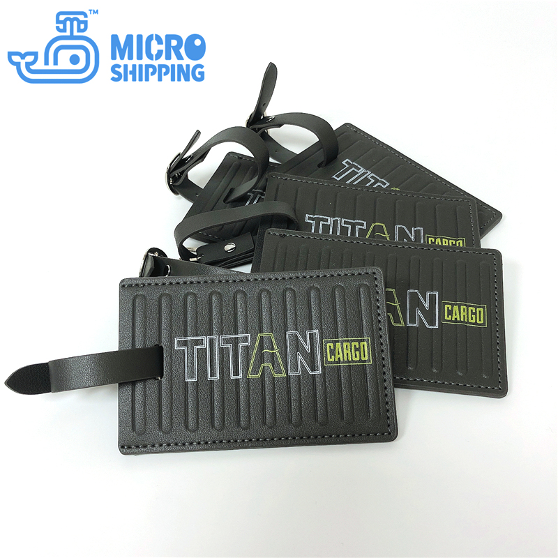 Customize TITNA Container PU Leather Luggage Tags(图1)