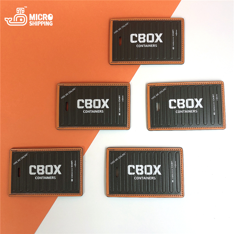 Customize CBOX Container PU Leather Luggage Tags(图1)