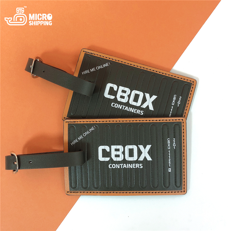 Customize CBOX Container PU Leather Luggage Tags(图2)