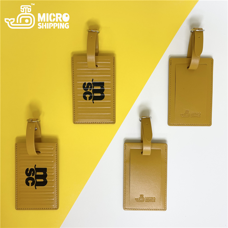 Customize MSC Container PU Leather Luggage Tags / Business Gifts(图2)