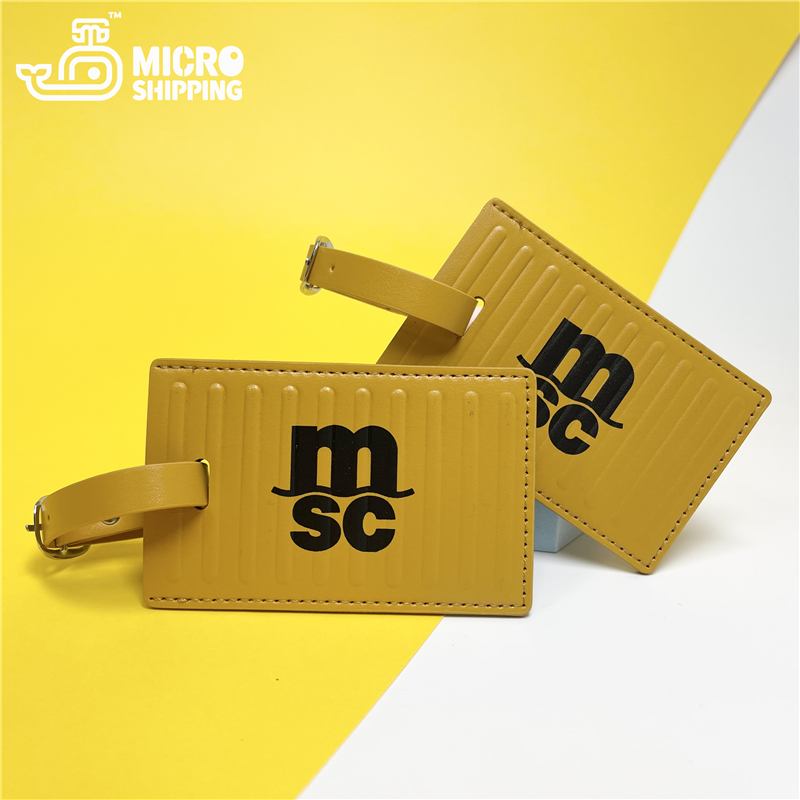 Customize MSC Container PU Leather Luggage Tags / Business Gifts(图3)