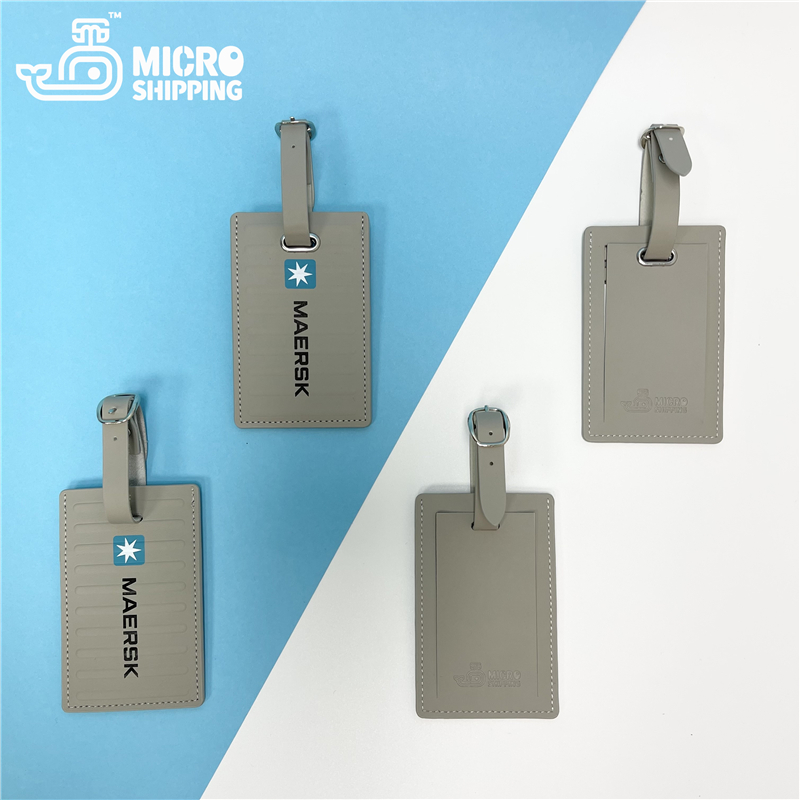 Customize MAERSK Container PU Leather Luggage Tags (图3)