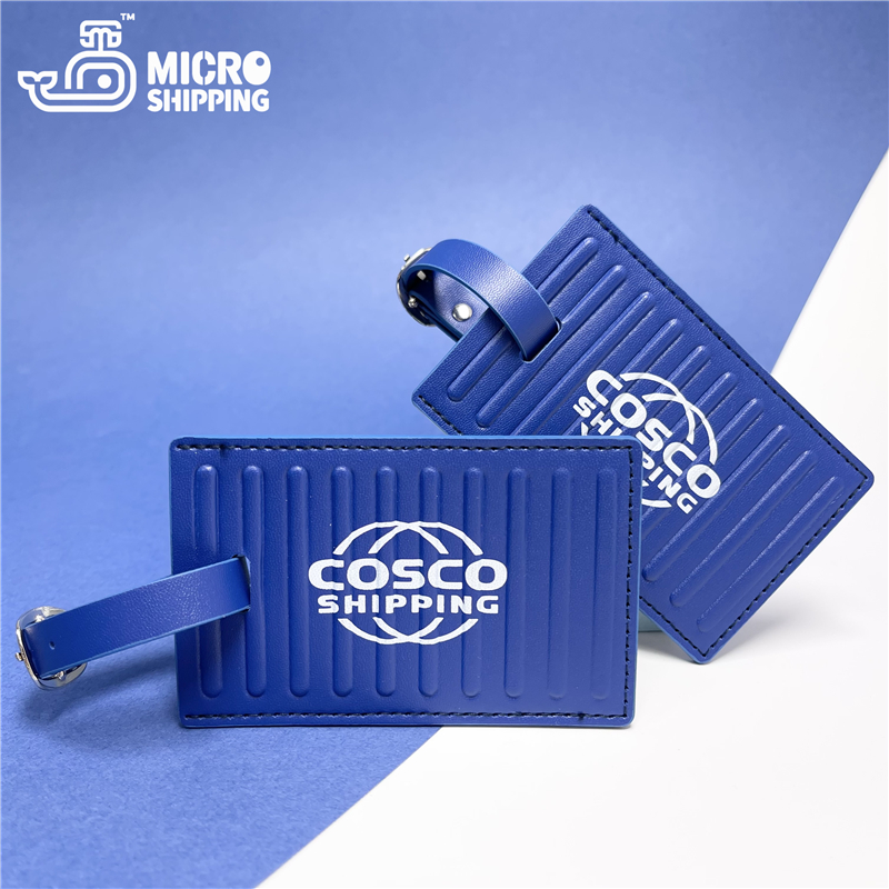 Customize CoscoShipping Container PU Leather Luggage Tags(图2)