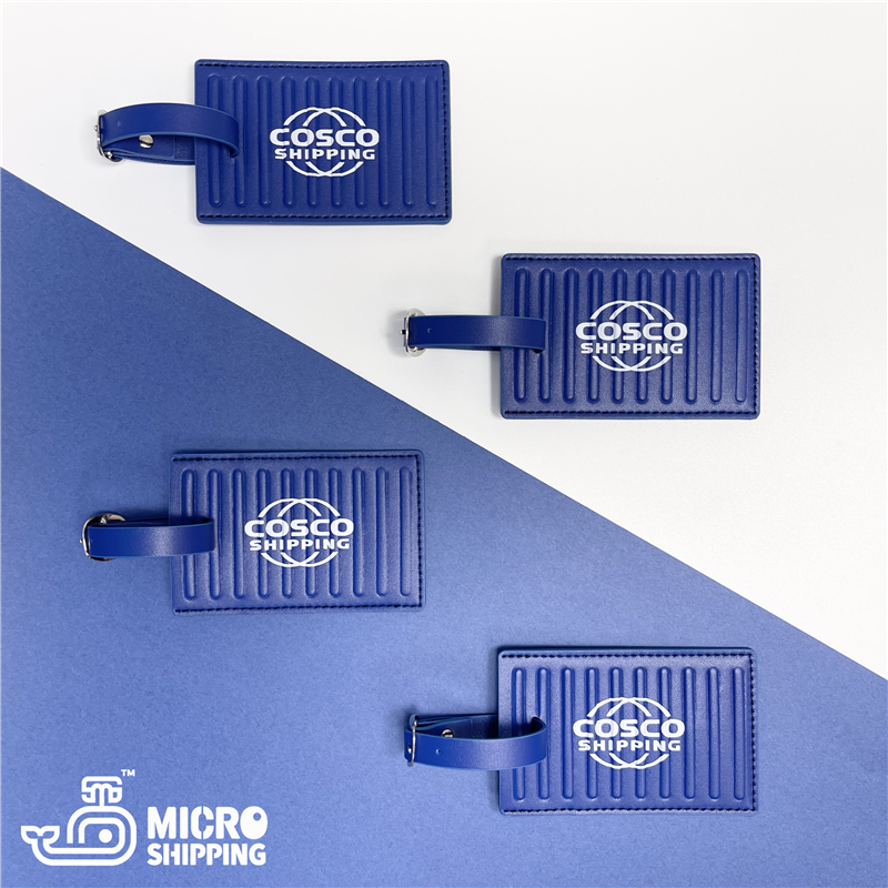 Customize CoscoShipping Container PU Leather Luggage Tags(图1)
