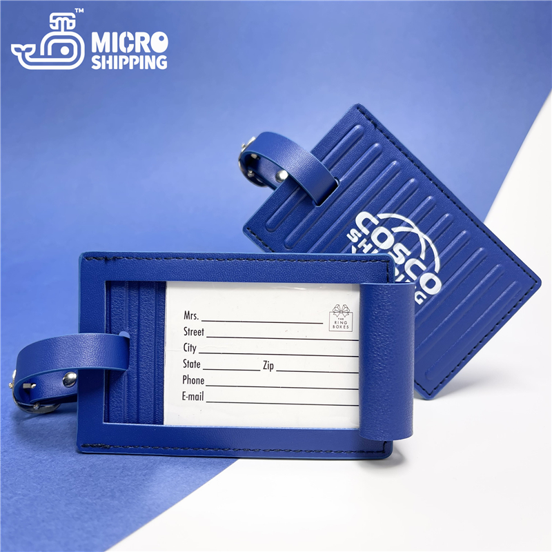 Customize CoscoShipping Container PU Leather Luggage Tags(图3)