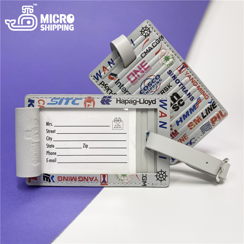 Customize Shipping Container PU Leather Luggage Tags(图2)