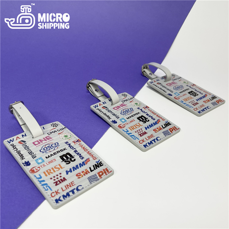 Customize Shipping Container PU Leather Luggage Tags(图4)