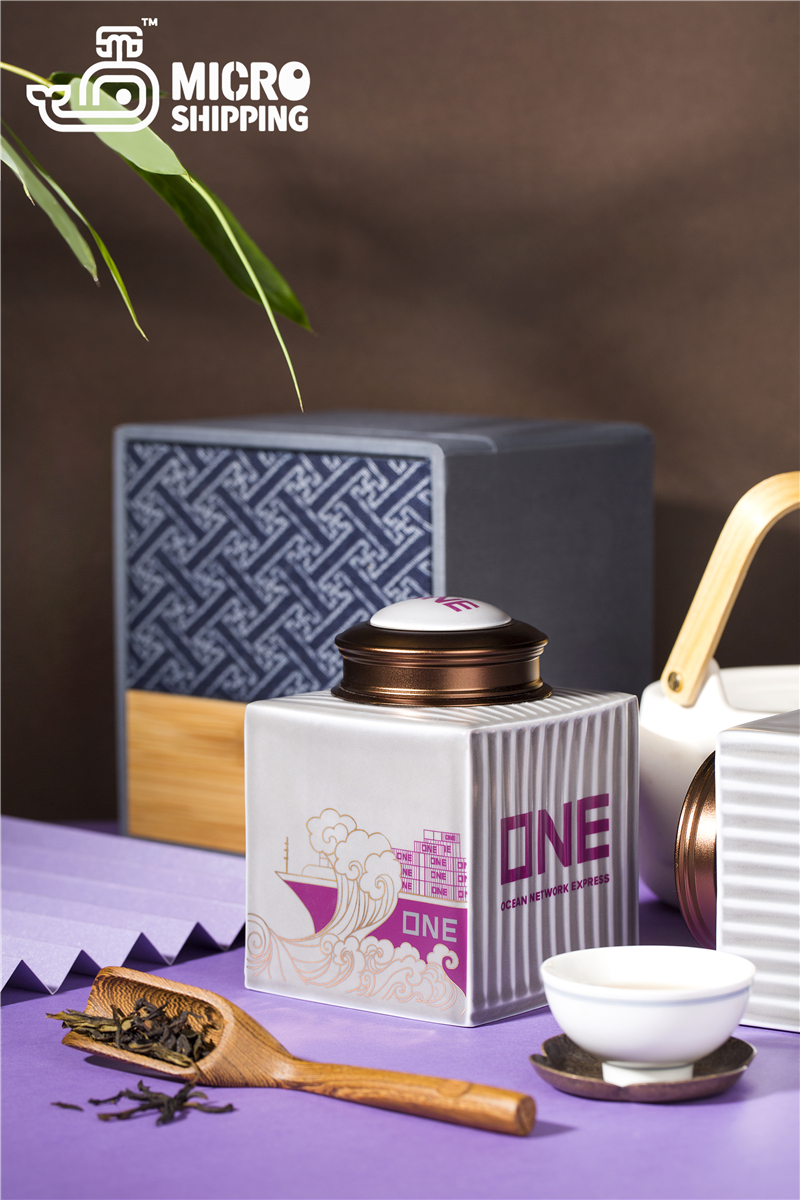 ONE LINE Container Chinaware Tea Pot Jingdezhen Chinaware Candy Coffce Bean Storage Box High End Exclusive Logistics Gift Handy Porcelain(图2)