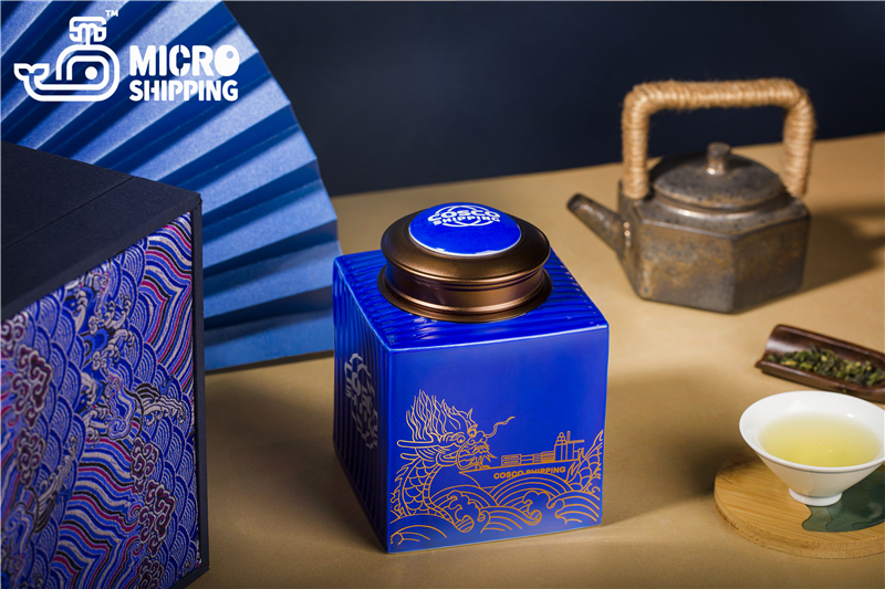 COSCOSHIPPING Container Chinaware Tea Pot Jingdezhen Chinaware Candy Coffce Bean Storage Box High End Exclusive Logistics Gift Handy Porcelain(图1)