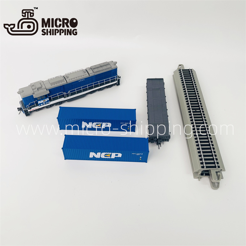 Custom Train Model is equipped with two rails and two container alloy locomotives(图1) 1-241023100206418.jpg