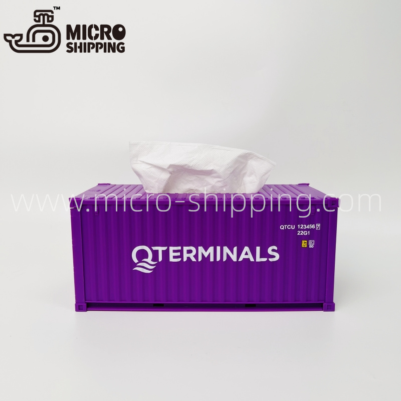 1:25 Q-TERMINALS DESK TIDY Reefer CONTAINER|STORAGE CONTAINER|Container Tissue Box(图4)