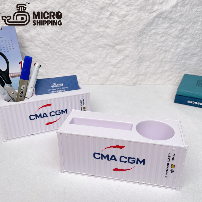 1:35 CMA WHITE PEN CONTAINER WITH NAMECARD HOLDER CHRISTMAS GIFT (图3)