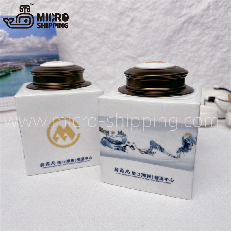 Exclusive Container Chinaware Tea Pot Jingdezhen Chinaware Candy Coffce Bean Storage Box High End Exclusive Logistics Gift Handy Porcelain(图1)