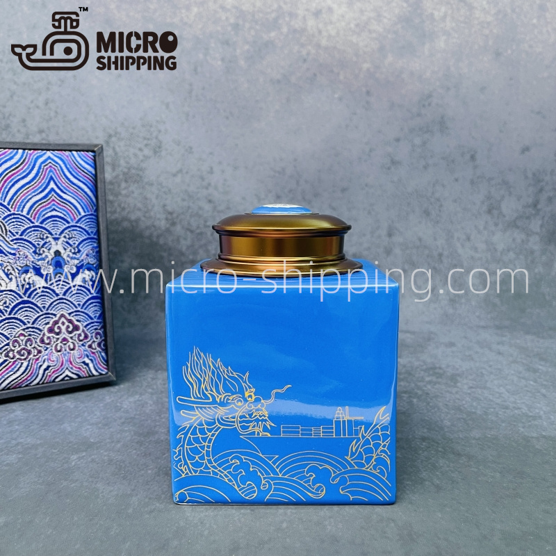 Exclusive Container Chinaware Tea Pot Jingdezhen Chinaware Candy Coffce Bean Storage Box High End Exclusive Logistics Gift Handy Porcelain(图1)