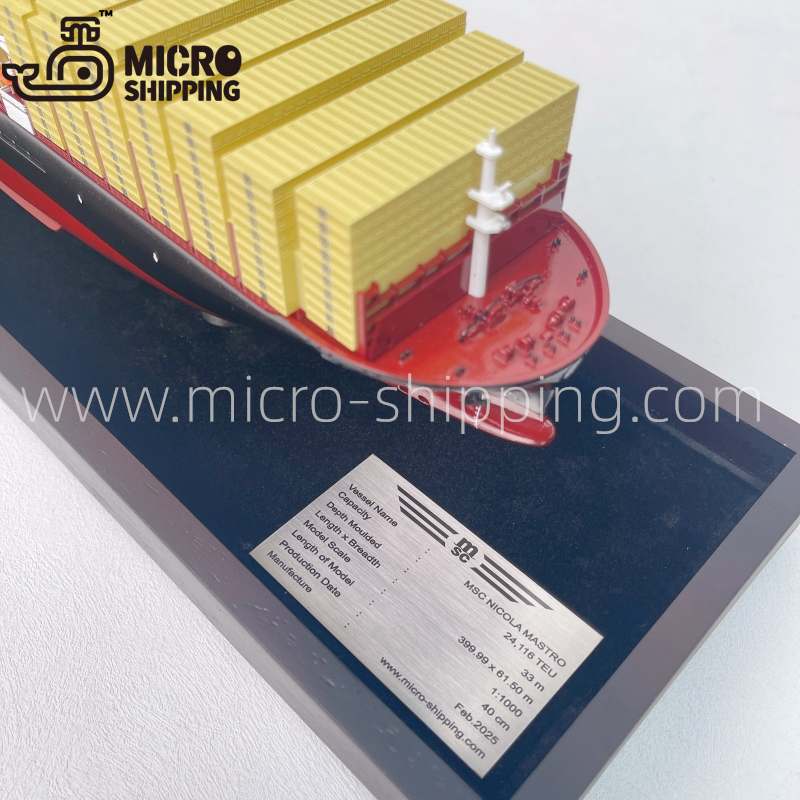 40cm MSC Nicola Container Ship Model | Cargo Ship Model(图2)
