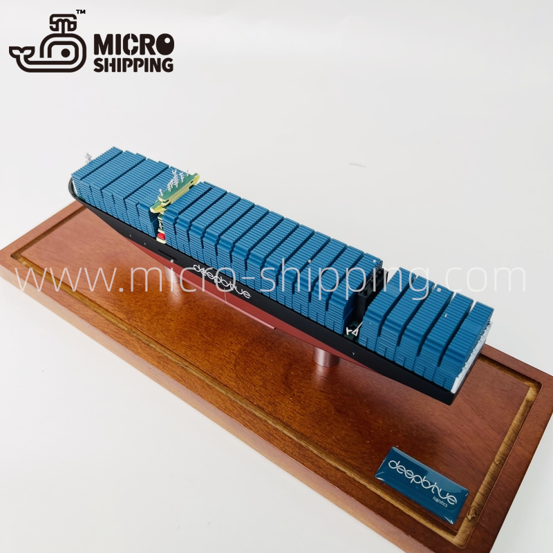 20cm Deepblue container ship mode highend shipping gift office desktop decorationmini container(图3)