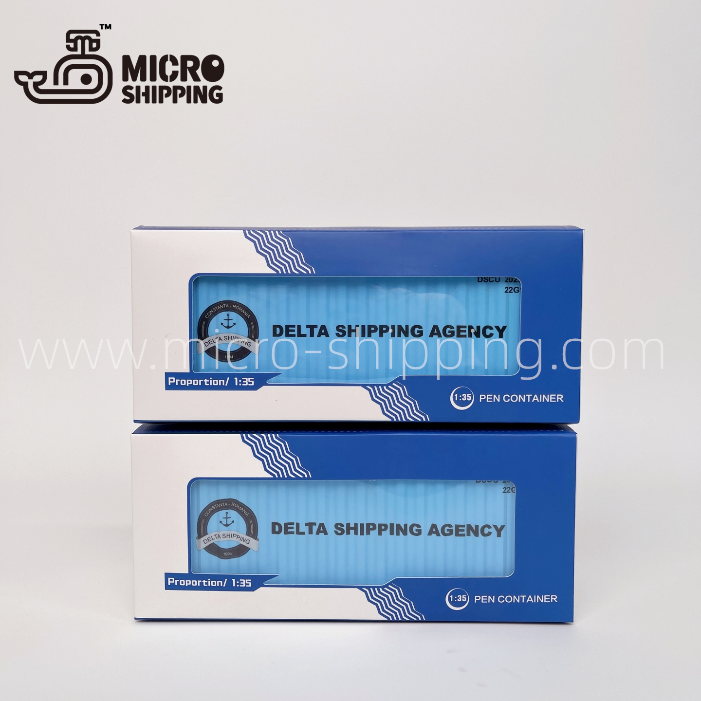 1:35 Delta Shipping Pen Container with Namecard Holder Custom Business Gifts(图1)