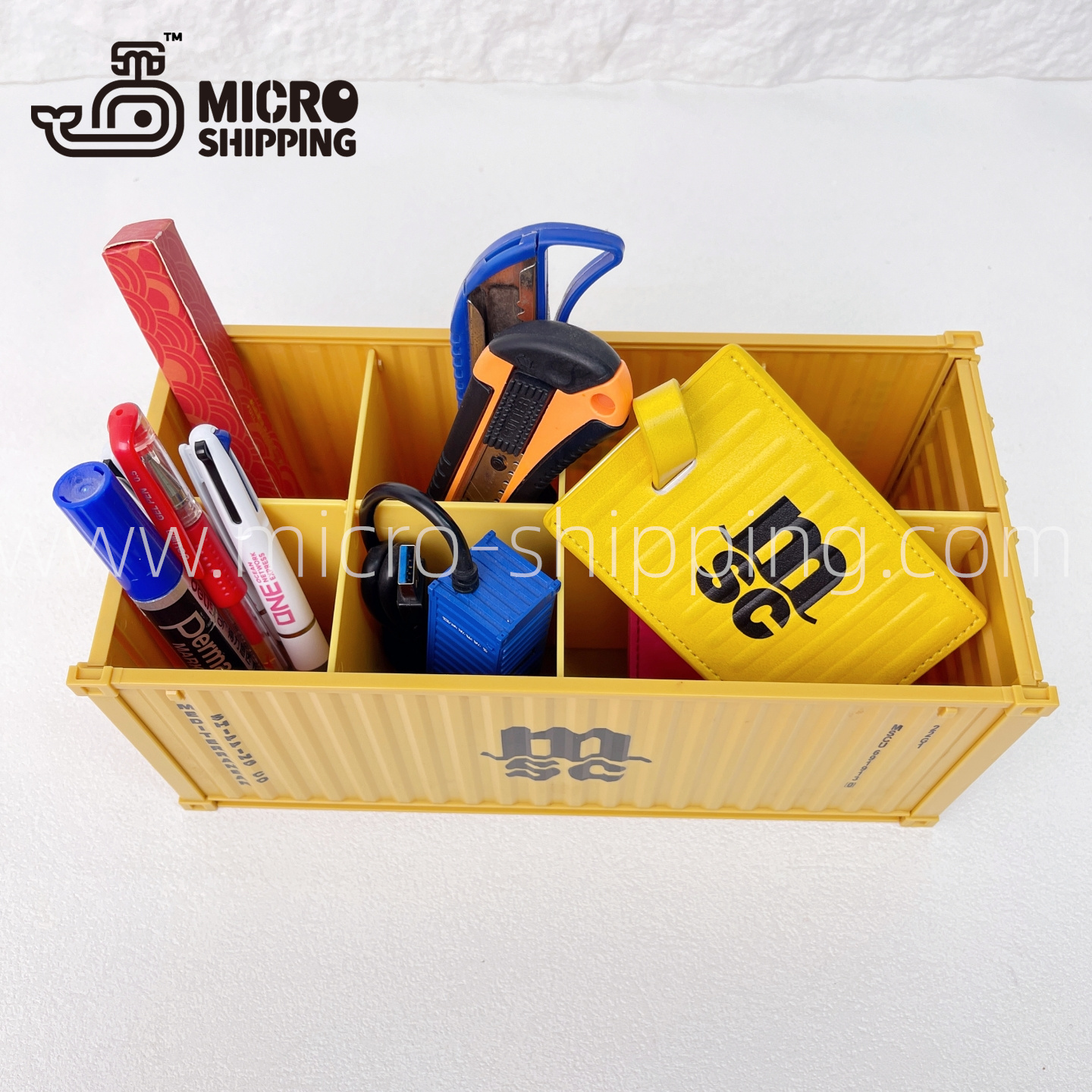 1:25 MSC DESK TIDY REEFER CONTAINER|STORAGE CONTAINER|Container Tissue Box(图2)
