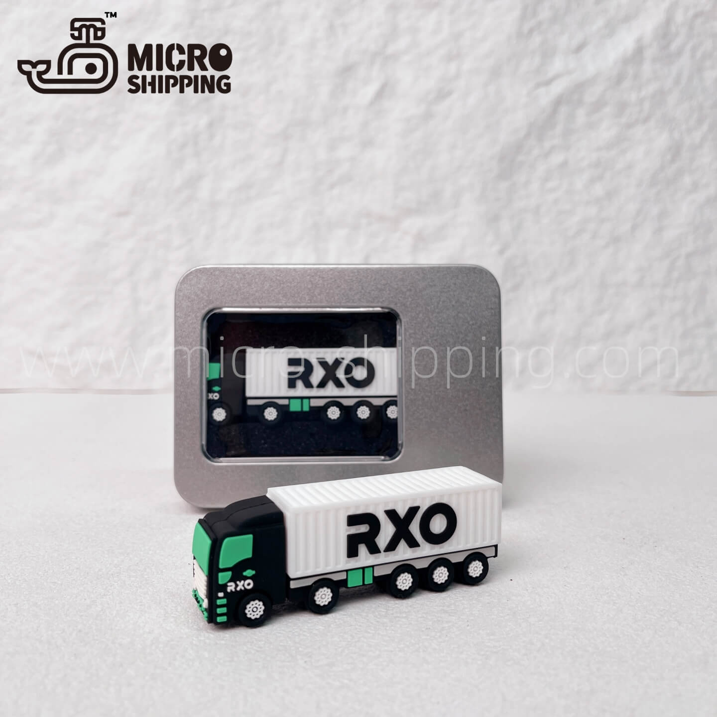 Customization PVC USB flash drive ROX Container truck USB drive Exquisite packaging(图1)