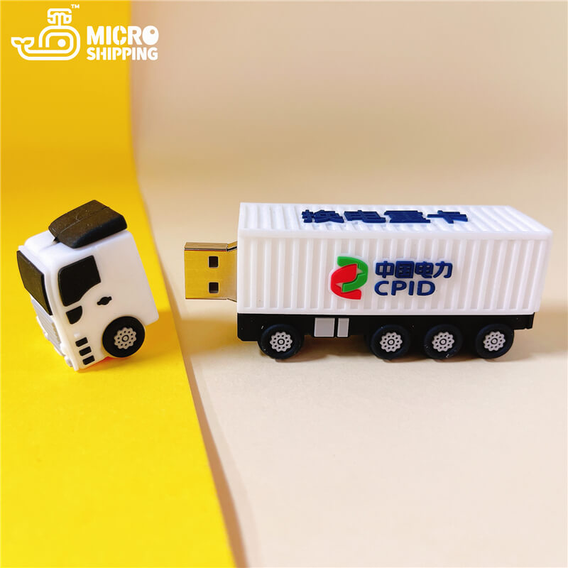 Customization PVC USB flash drive Zhongguodianli Container truck USB drive Exquisite packaging(图3)