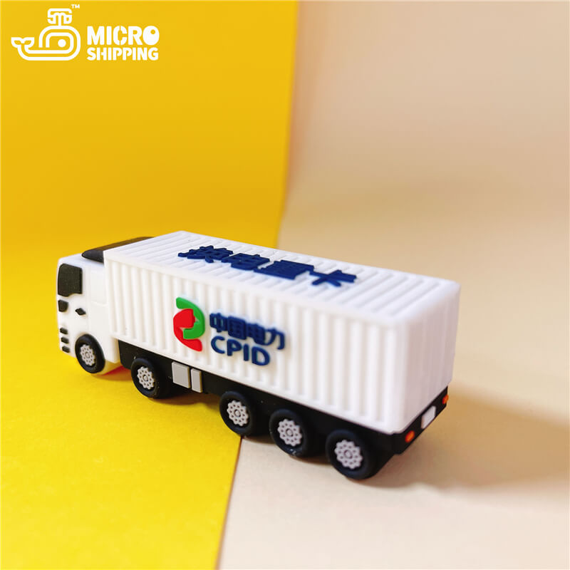 Customization PVC USB flash drive Zhongguodianli Container truck USB drive Exquisite packaging(图2)