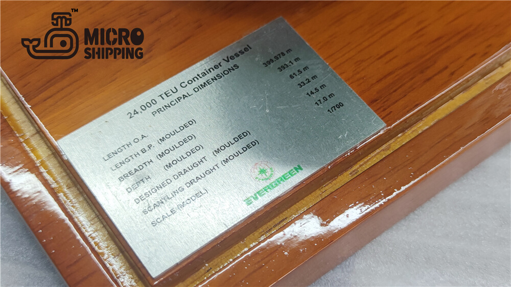 52CM EVERGREEN CONTAINER WITH MSC SHIPPING CONTIANER SHIP MODEL(图3)