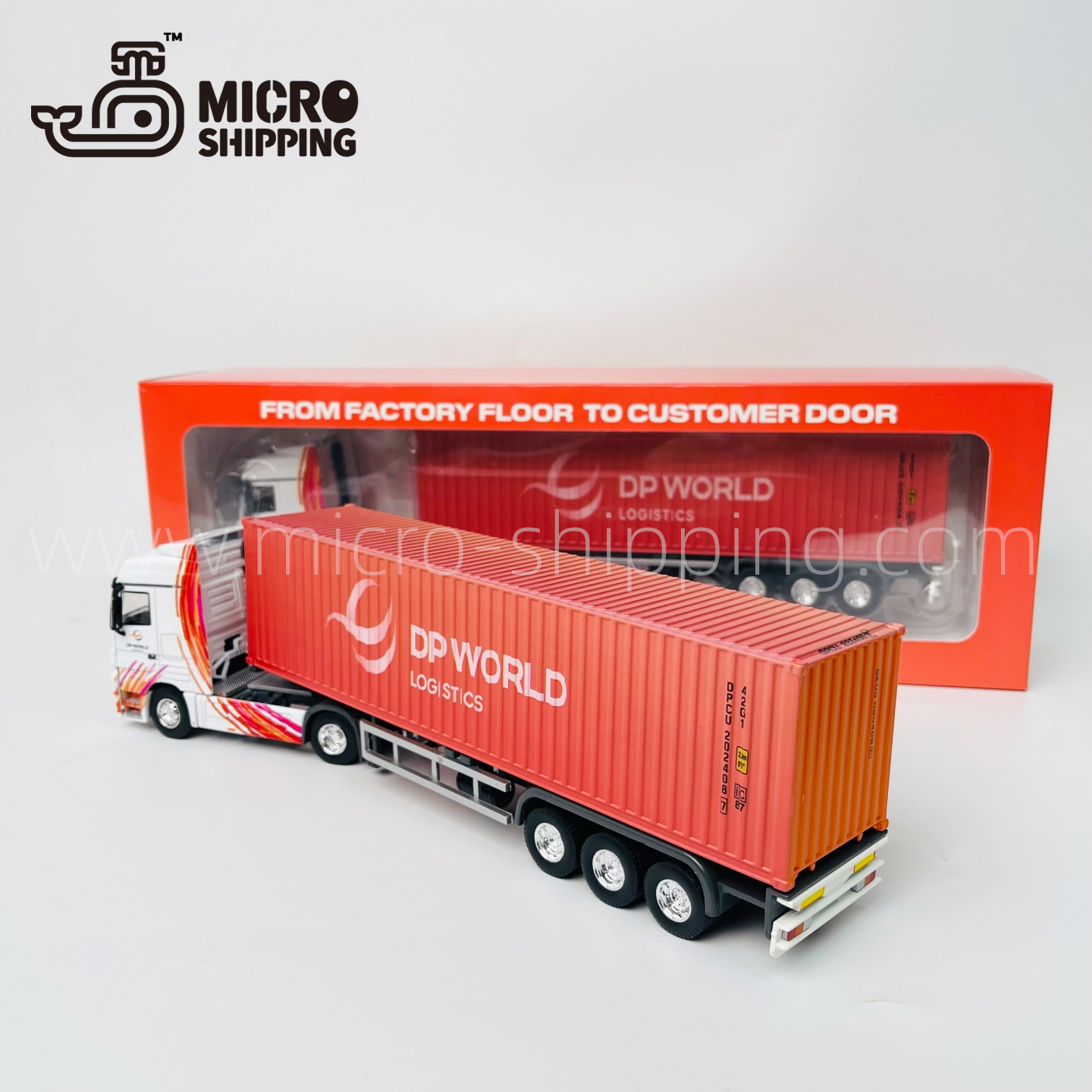 1:50 DP WORLD ORANGE LOGISTIC ALLOY TRUCK MODEL(图1)